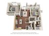 Oaks Landings_3D_2 Bedroom_2F Floor Pan
